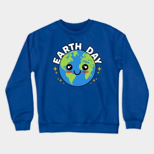 Cute Kawaii Mother Earth Day Environmental Climate Change Meme Cartoon Crewneck Sweatshirt